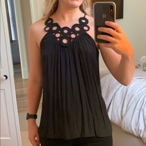 Black halter top
